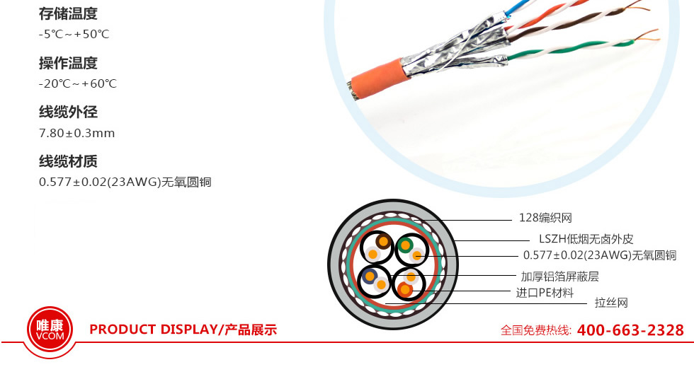 七类全屏蔽网线